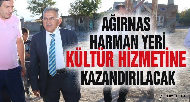 Ağırnas Harman Yeri Kültür Hizmetine Kazandırılacak