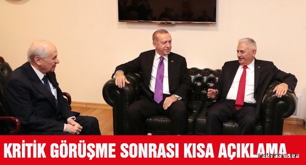 Cumhurbaşkanı Erdoğan, İttifak Görüşmesi İçin Bahçeli'yle Bir Araya Geldi