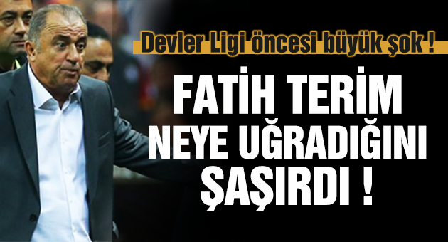 Fatih Terim neye uğradığını şaşırdı!