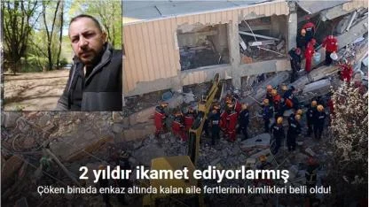 Gebze’de çöken binada enkaz altında kalan aile fertlerinin kimlikleri belli oldu!