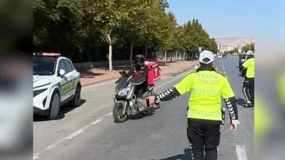 Kayseri'de 356 motosiklet sorgulandı: 7 araç trafikten men edildi!