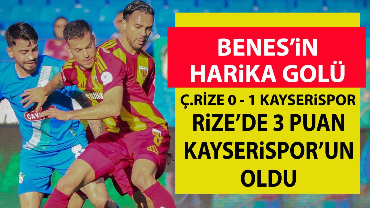 Benes'in muhteşem golüyle Rize deplasmanında 3 puan Kayserispor'un oldu!