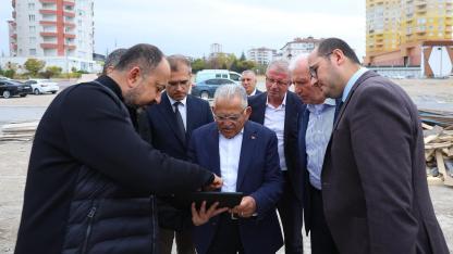 Gökkent mahallesindeki okul inşaatı incelendi!