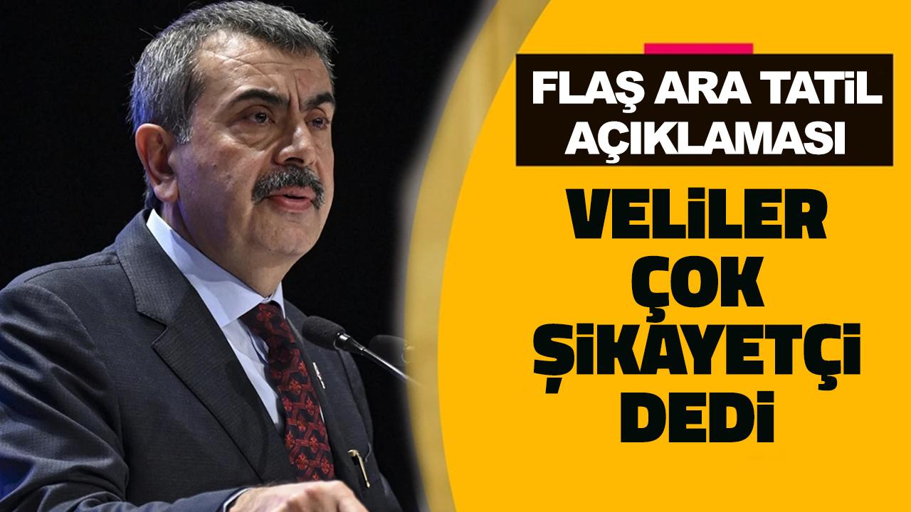 Millî Eğitim Bakanı Yusuf Tekin açıkladı! Ara tatil kaldırılacak mı?