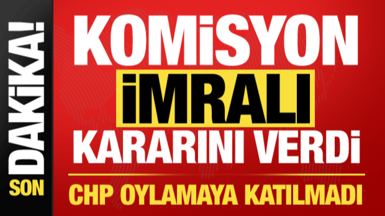 Son Dakika: Komisyon Oy Çokluğuyla İmralı’ya Gitme Kararı Aldı!