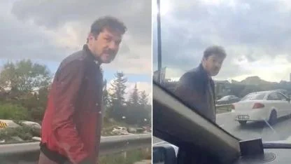 Üsküdar'da trafik tartışmasında aracın önünü camları yumruklayan saldırgan gözaltına alındı!