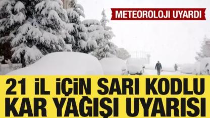 Kayseri Dahil 21 İle Kar Geliyor! Meteoroloji’den Sarı Kodlu Uyarı!