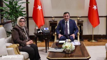 AK Parti Kayseri Milletvekili Ayşe Böhürler’den Cumhurbaşkanı Yardımcısı Cevdet Yılmaz’a Ziyaret!