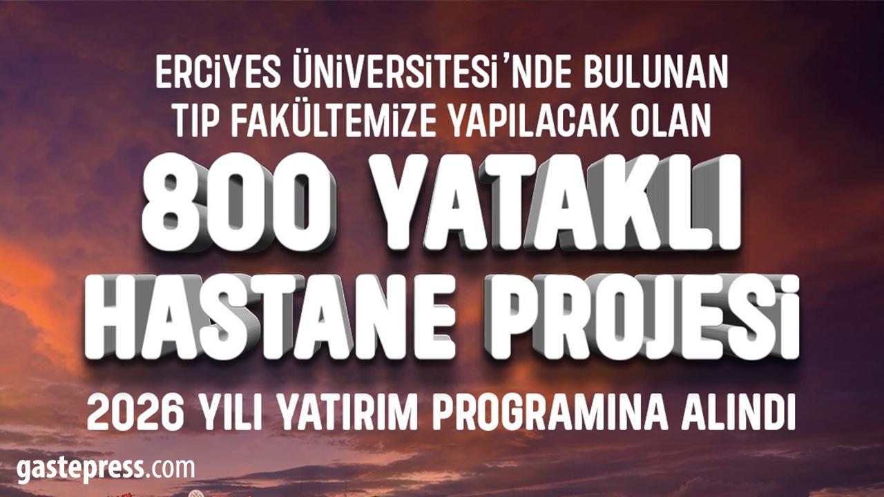 Başkan Büyükkılıç’tan Yeni Hastane Müjdesi: 800 Yataklı Proje 2026 Yatırım Programında
