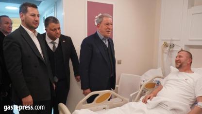 Hulusi Akar ve Muammer Topsakal’dan Deniz Mustafa Çağan’a Geçmiş Olsun Ziyareti!