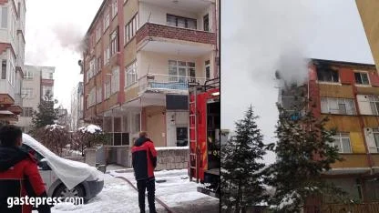 Kayseri’de 3 Katlı Binada Yangın Paniği!