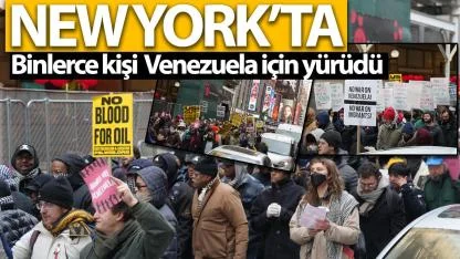 New York’ta Venezuela Protestosu: Binlerce Kişi Times Meydanı’nda Toplandı!