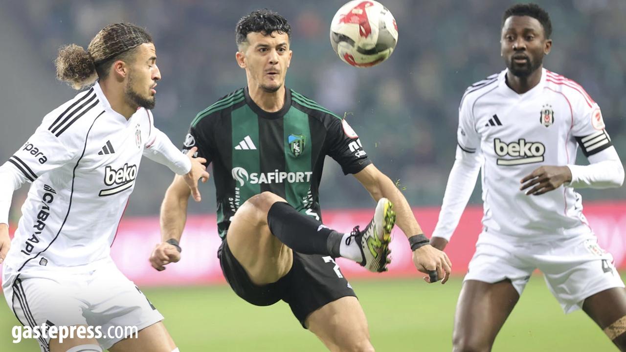 Beşiktaş deplasmanda Kocaelispor'la 1-1 berabere kaldı!