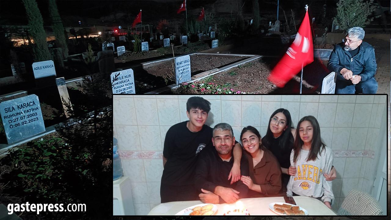 Depremde Tüm Ailesini Kaybeden Baba, 04.17’de Mezar Başında Gözyaşlarına Boğuldu!