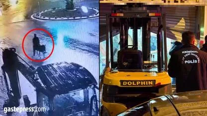 Forklifle Geldi, Eşekle Kaçtı! Kuyumcu Hırsızı Yakalandı!