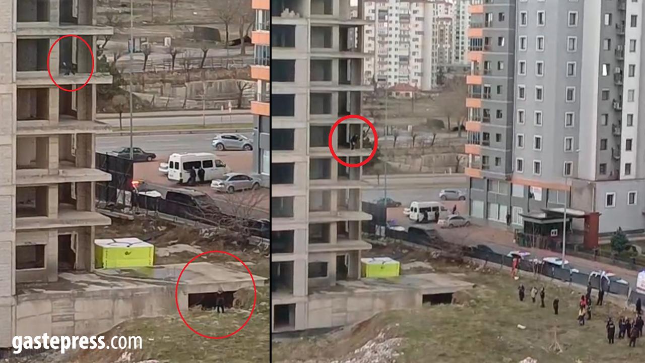 İntihar girişiminde bulunan şahıs, kendisini ikna etmeye çalışanlara taş fırlattı!