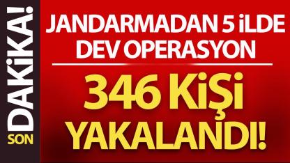 Jandarmadan 5 İlde Dev Narkotik Operasyonu: 346 Şüpheli Yakalandı!