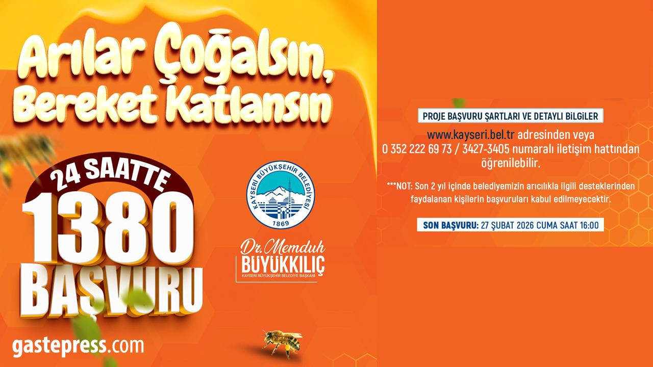 Kayseri Büyükşehir Belediyesi’nden Arıcılık Projesine Yoğun İlgi: 24 Saatte 1.380 Başvuru!