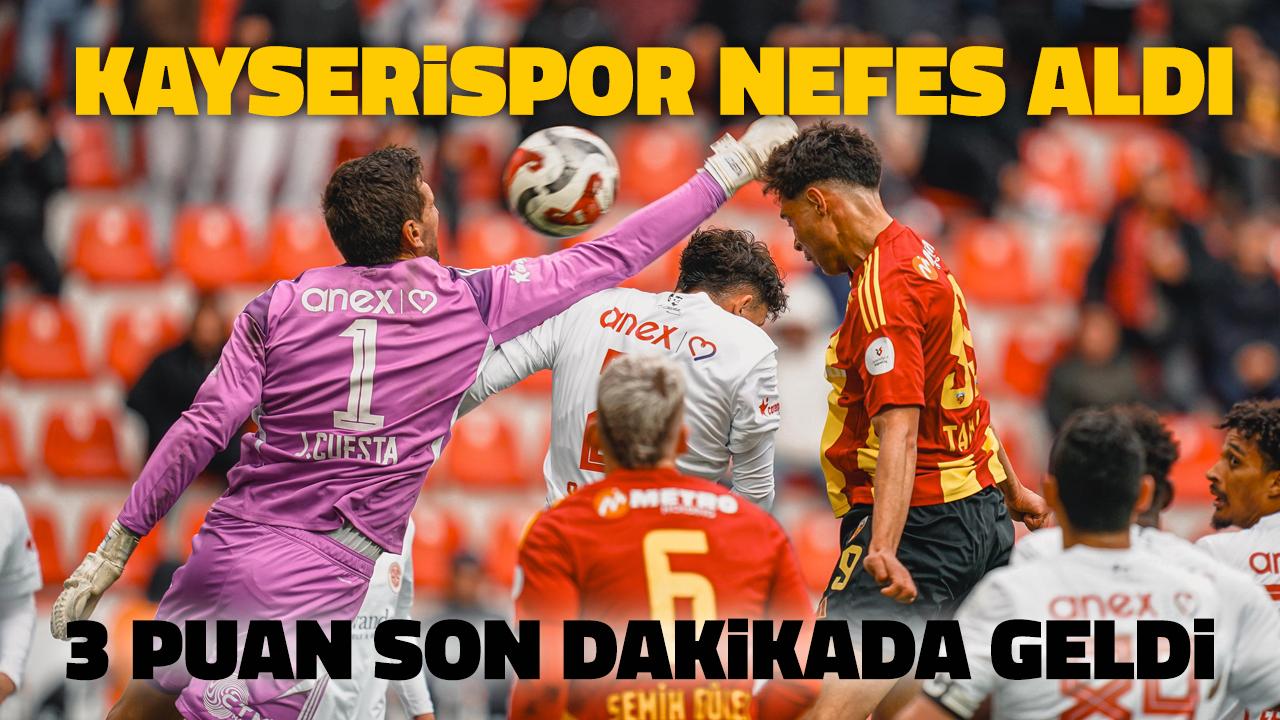 Kayserispor 8 Maç Sonra Kazanarak Nefes Aldı!