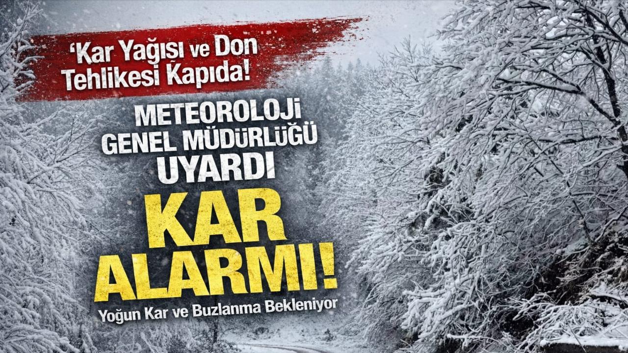 Meteoroloji Genel Müdürlüğü Uyardı: Karadeniz ve Doğu Anadolu’ya Kuvvetli Kar Geliyor!