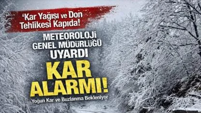 Meteoroloji Genel Müdürlüğü Uyardı: Karadeniz ve Doğu Anadolu’ya Kuvvetli Kar Geliyor!