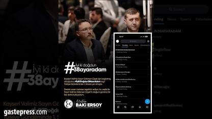 Vekil Ersoy’un Başlattığı #İyiKiDoğdun38AyarAdam Etiketi X Gündeminde