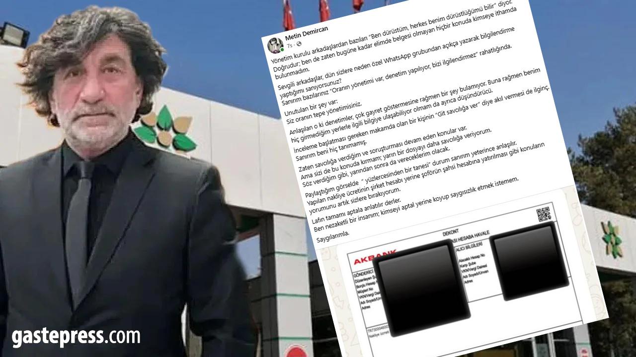 Dekontları paylaştı, meydan okudu: Metin Demircan’dan savcılık hamlesi!