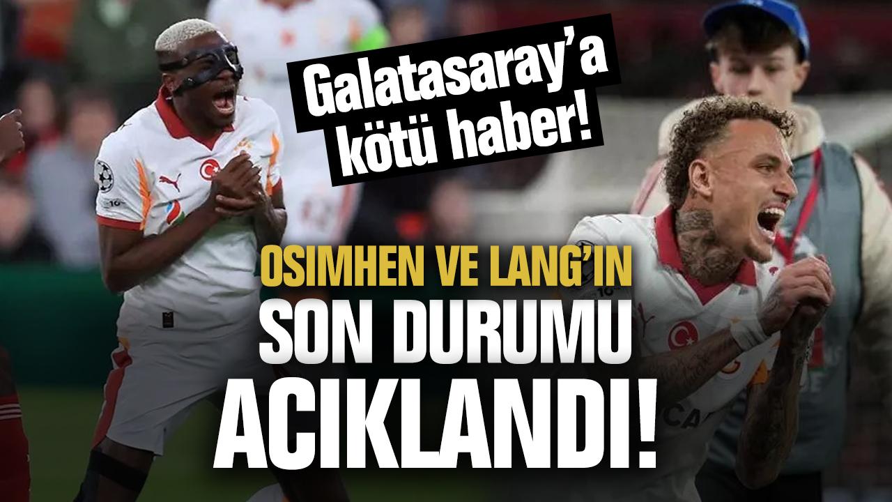 Galatasaray’a Şampiyonlar Ligi’nde Çifte Darbe: Osimhen ve Lang Sakatlandı!