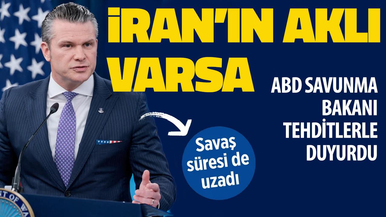 'İran'ın aklı varsa anlaşır' ABD Savunma Bakanı'ndan endişe yaratan çıkış!