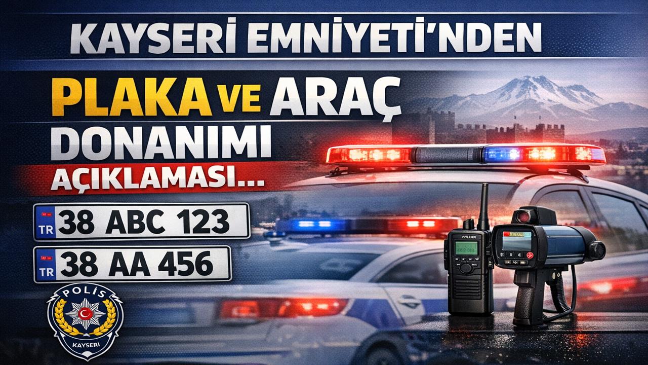 Kayseri Emniyeti’nden Plaka ve Araç Donanımı Açıklaması!