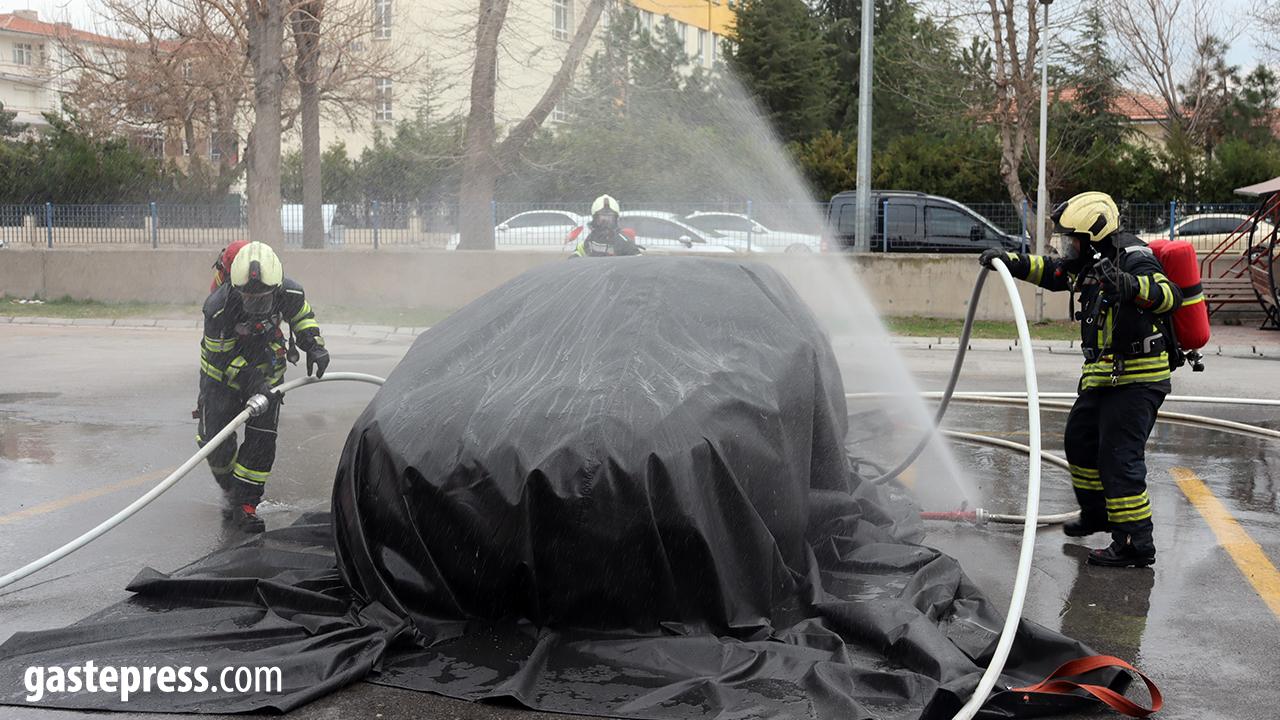 Kayseri İtfaiyesi Elektrikli Araç Yangınlarına Karşı Teyakkuzda!