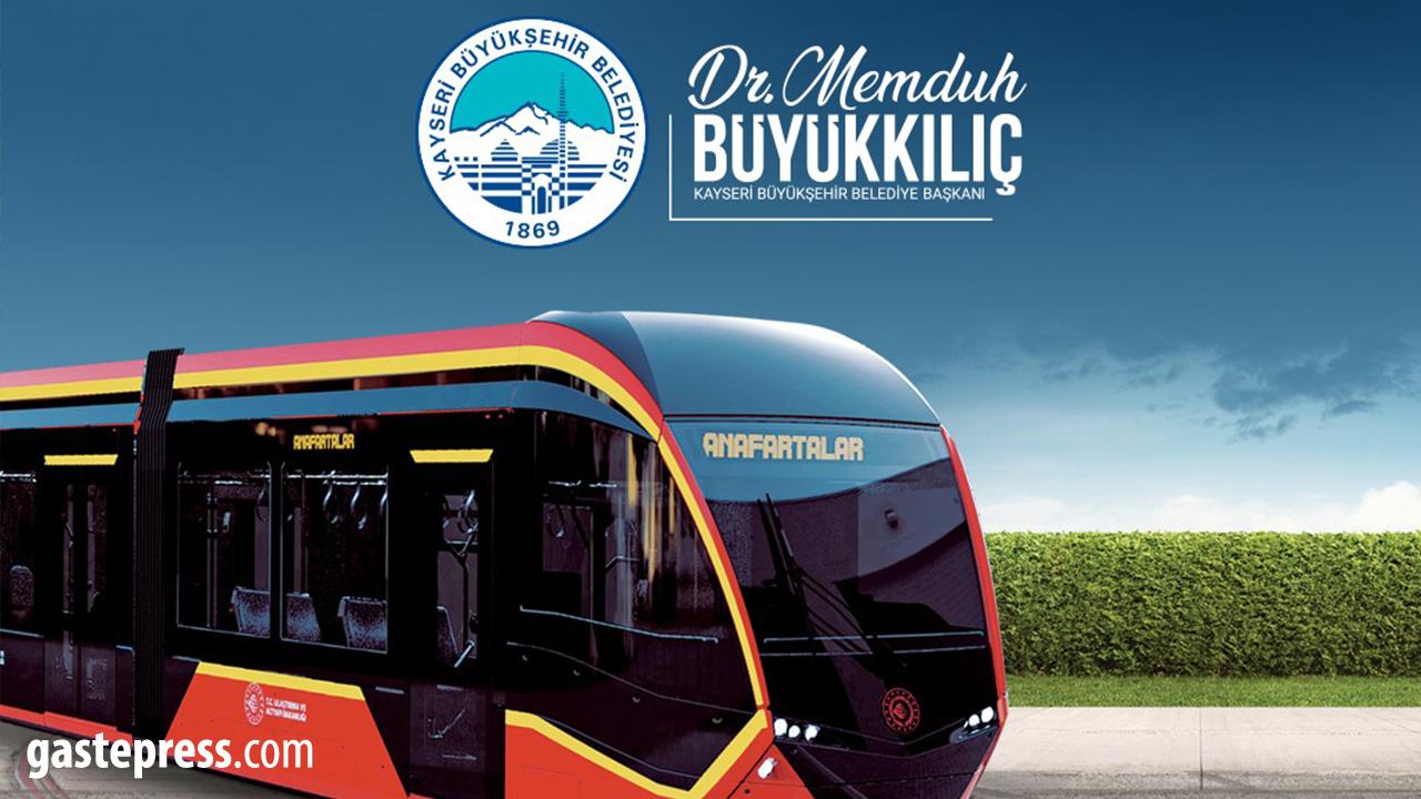 Kayseri’de Bayramda Tramvaylar 381 Bin Kişiyi Ücretsiz Taşıdı!