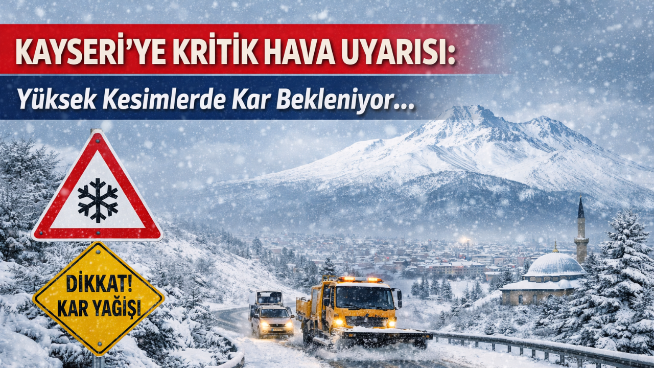Kayseri’ye Kritik Hava Uyarısı: Yüksek Kesimlerde Kar Bekleniyor!
