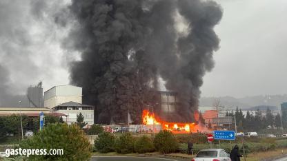 Trabzon’da Fındık Fabrikasında Yangın!