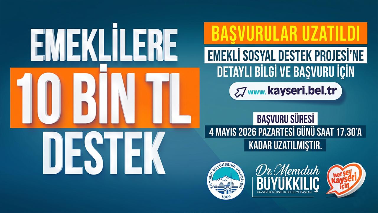 Büyükşehir’den emeklilere 10 bin TL destek: başvuru süresi uzatıldı!