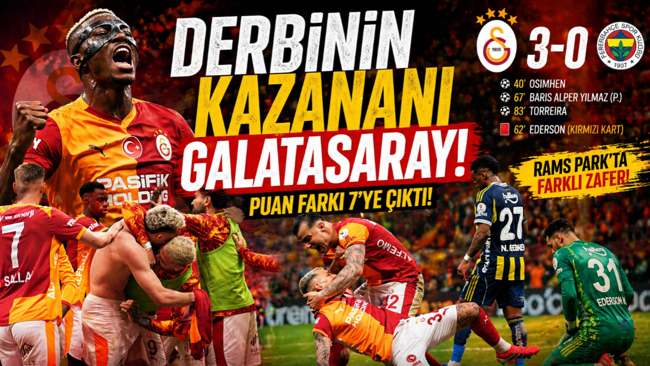 Derbide Gülen Galatasaray! Fark 7’ye Çıktı!