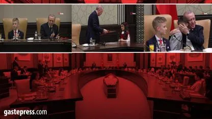 Erdoğan koltuğunu miniklere devretti!