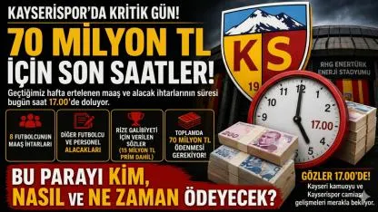 Kayserispor’da kritik gün: 70 milyon TL için geri sayım!