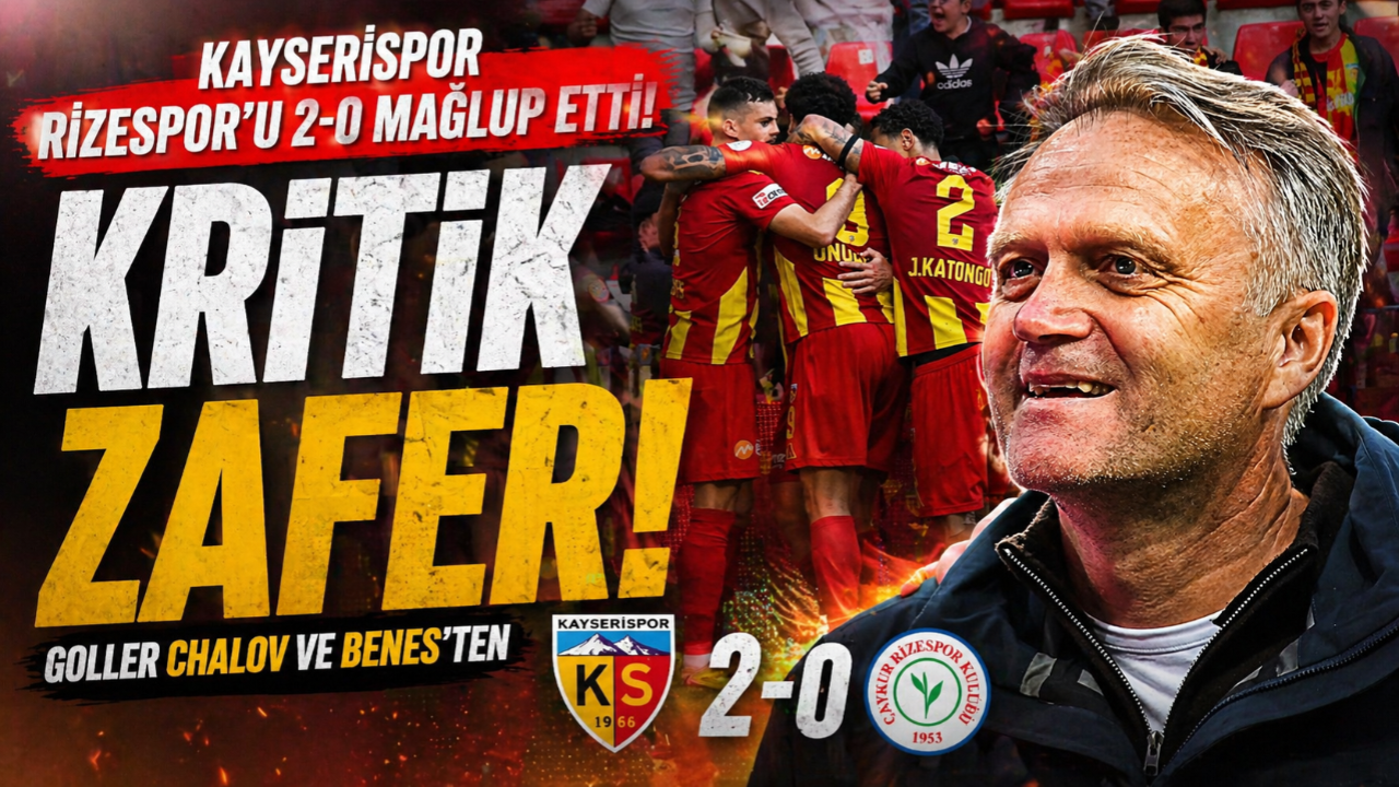 Kayserispor’dan Hayati Galibiyet: Rizespor’u 2 Golle Geçti