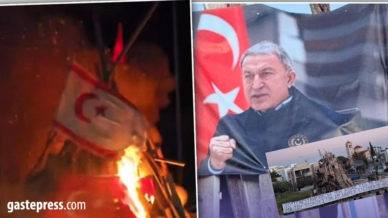 Paskalya Kutlamalarında Provokasyon İddiası: Bayraklar ve Hulusi Akar Posteri Yakıldı!