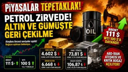 Piyasalar Sarsıldı! Petrol Zirvede, Altın ve Gümüşte Geri Çekilme!