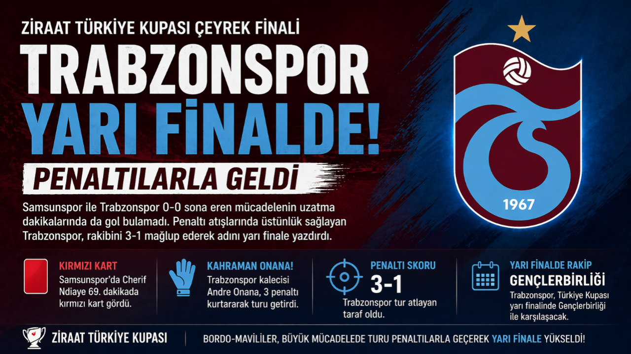 Trabzonspor Yarı Finalde! Penaltılarla Geldi!