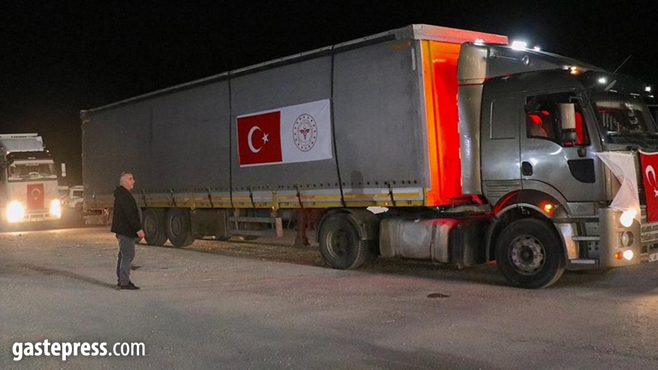 Türkiye'den İran'a tıbbi malzeme yardımı! 6 tır yola çıktı!