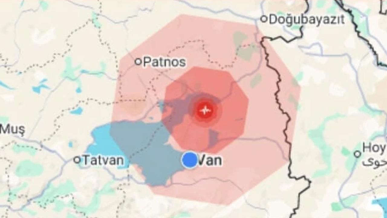 Van'da 5.2 büyüklüğünde deprem meydana geldi!