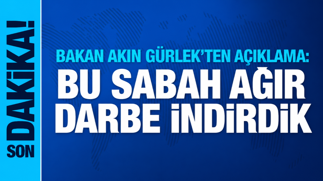 Bakan Gürlek: “Bu sabah ağır darbe indirdik”