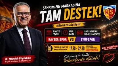 Başkan Büyükkılıç’tan Kayserispor’a destek çağrısı!