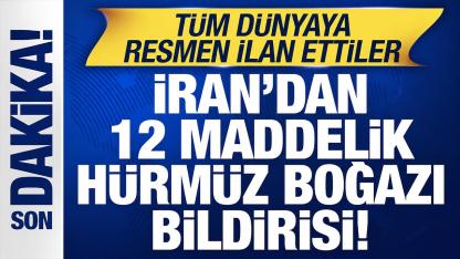 İran’dan Hürmüz Boğazı için kritik hamle: 12 maddelik yeni plan!