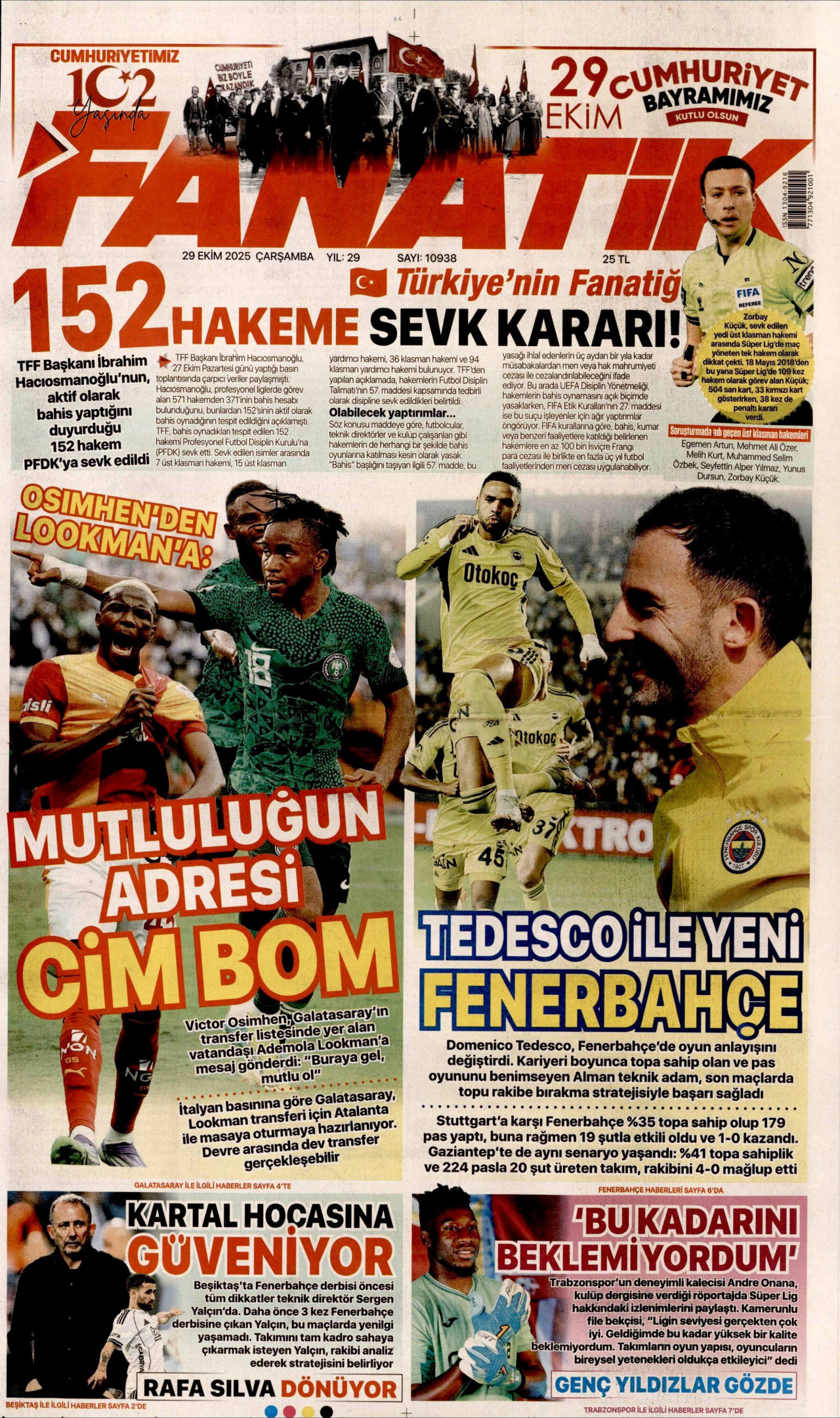 FANATİK Gazete Manşeti