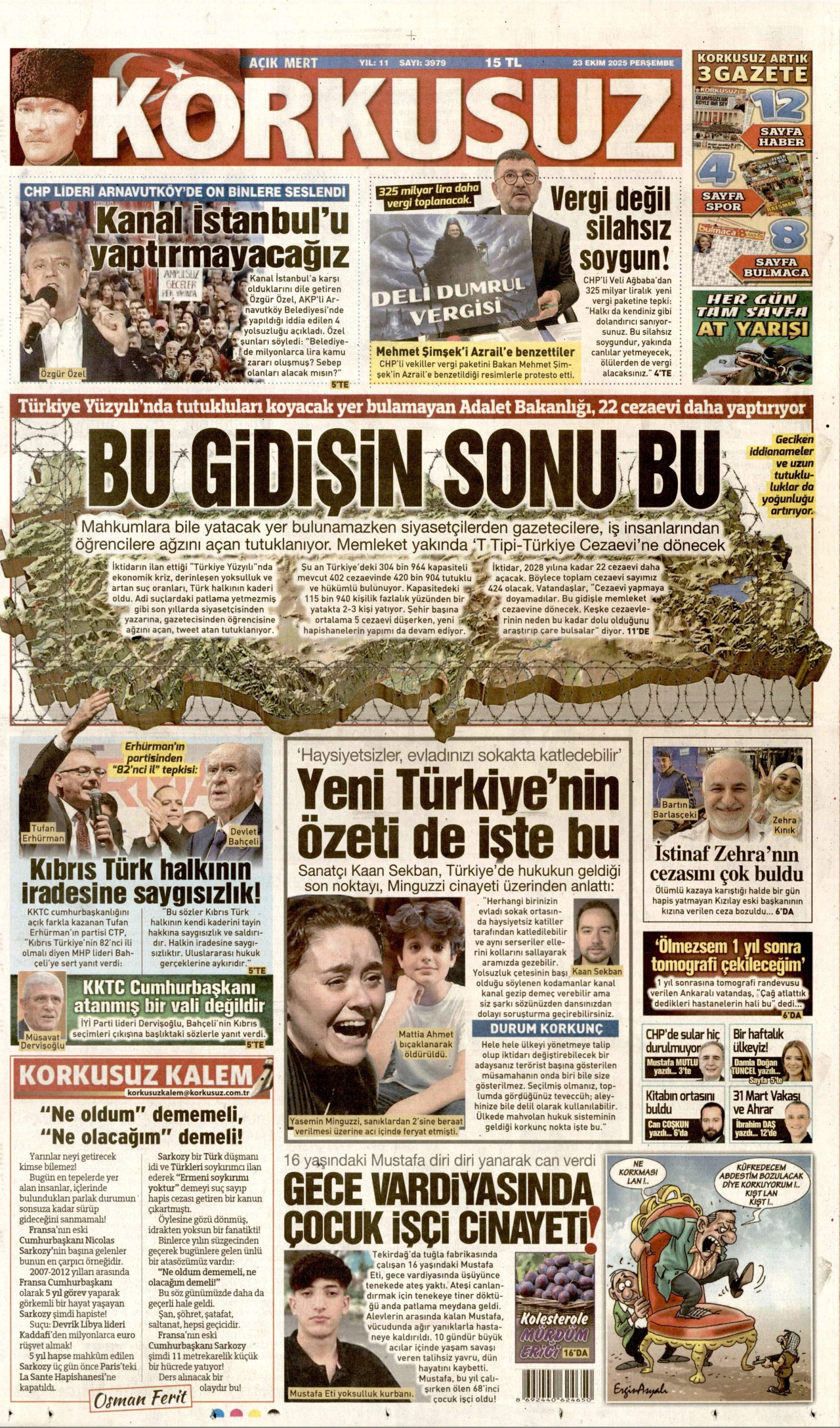 KORKUSUZ Gazete Manşeti