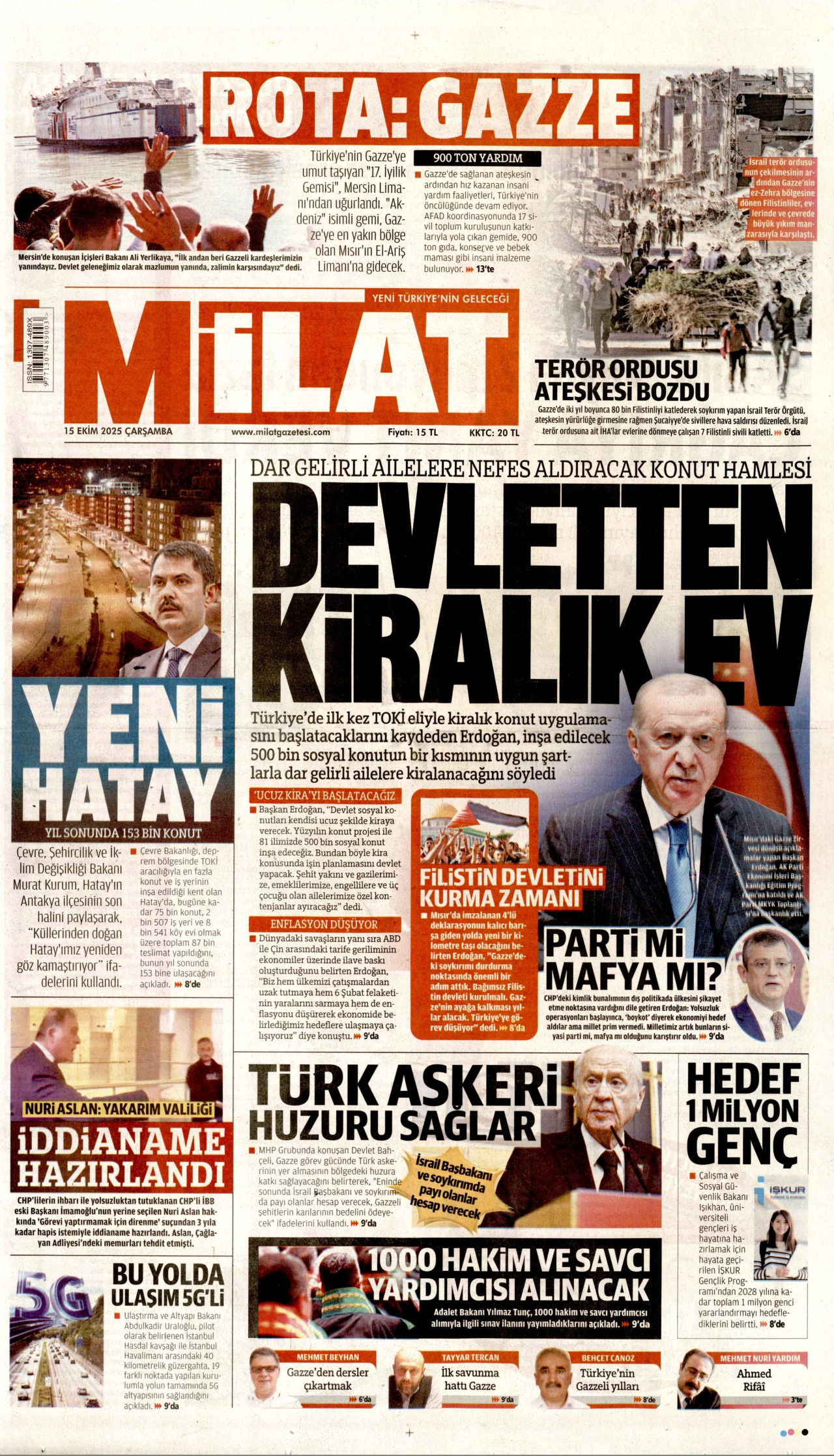 MİLAT Gazete Manşeti